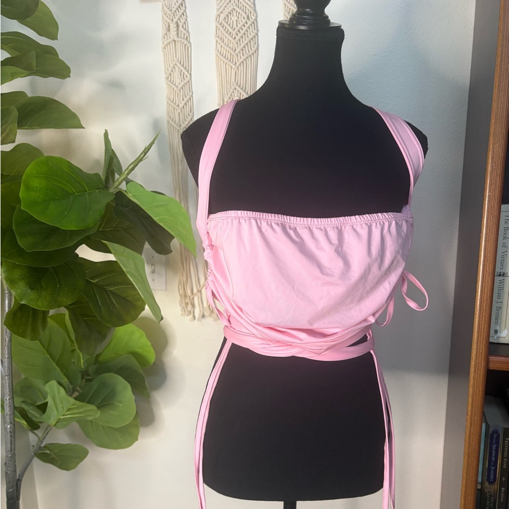Pink Women's Intimate Wrap Top